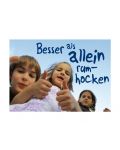 Postkarte "Besser als allein rumhocken"