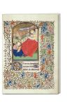 Klappkarte „Geburt Jesu“ (Buchmalerei, 15. Jhdt.)