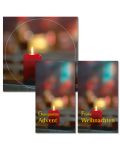 Aufkleber "Kerzenlicht", "Gesegneten Advent", "Frohe Weihnachten"