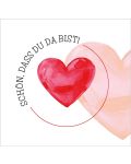 "Schön, dass Du da bist!" Aufkleber, Karten, Bierdeckel, Segensbändchen