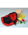Mini-Rucksack (rot / blau / grün) - gefüllt
